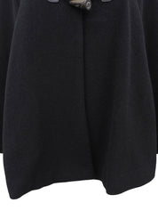 アンゴラロゴエンボスポンチョ ブラック