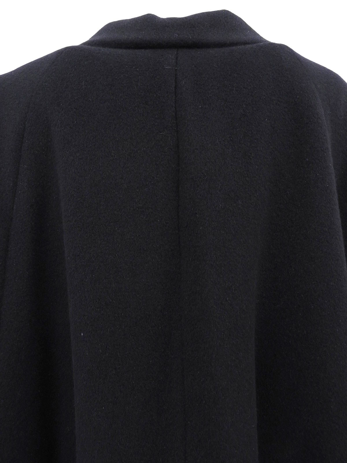 アンゴラロゴエンボスポンチョ ブラック