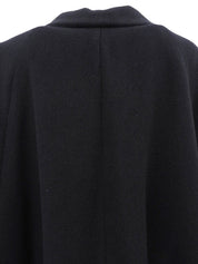 アンゴラロゴエンボスポンチョ ブラック