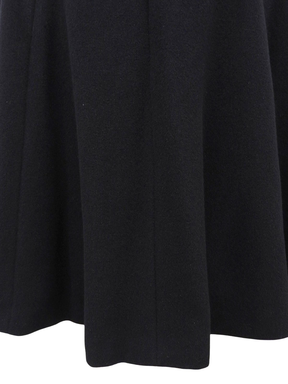 Angora Logo Embossed Poncho in Black