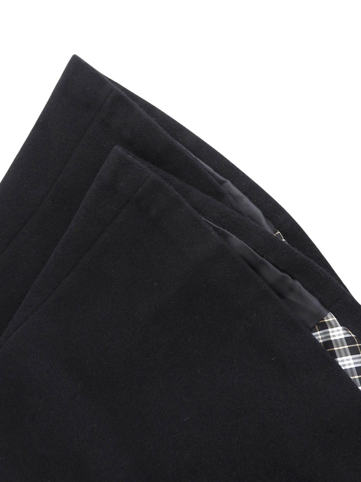 Angora Logo Embossed Poncho in Black