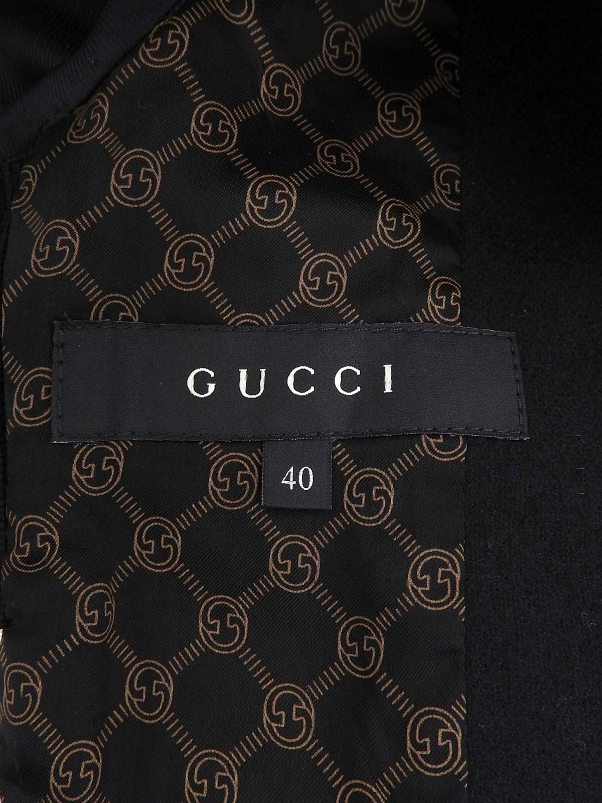 ウールリブニットコンビロゴボタンジャケット ブラック