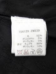 ストライプパターンロゴボタンジャケット チャコールグレー