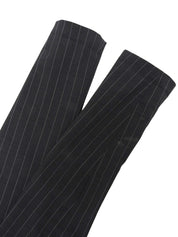 ストライプパターンロゴボタンジャケット チャコールグレー