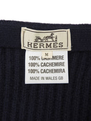 カシミヤロゴボタンカーディガン ネイビー