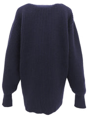 カシミヤロゴボタンカーディガン ネイビー