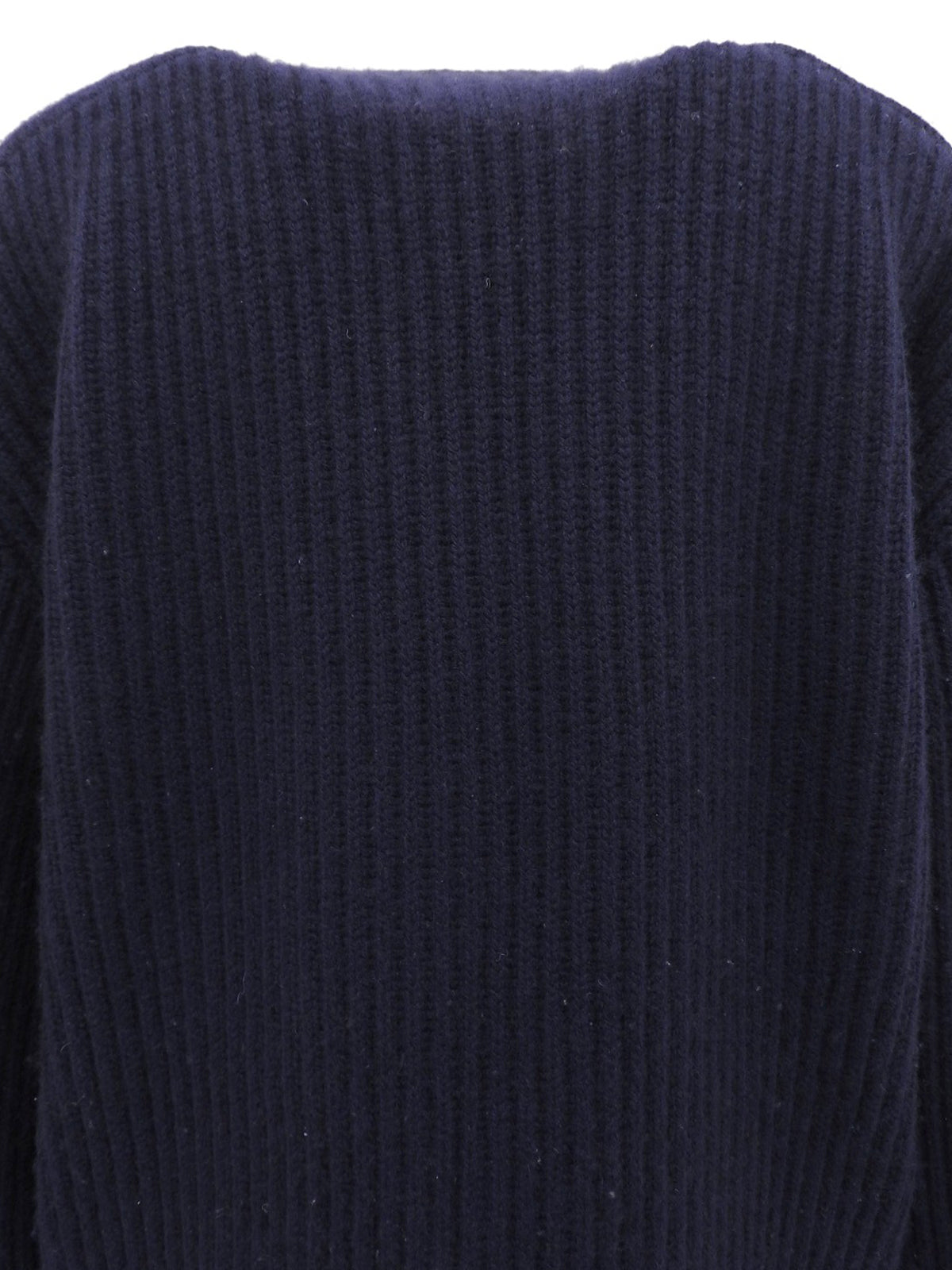 カシミヤロゴボタンカーディガン ネイビー