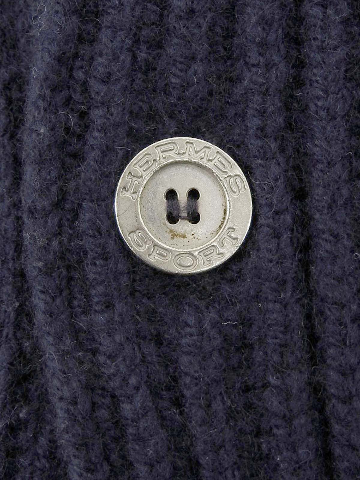 カシミヤロゴボタンカーディガン ネイビー