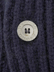 カシミヤロゴボタンカーディガン ネイビー