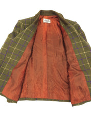 Check Pattern Logo Button Set in Khaki/Yellow/Purple