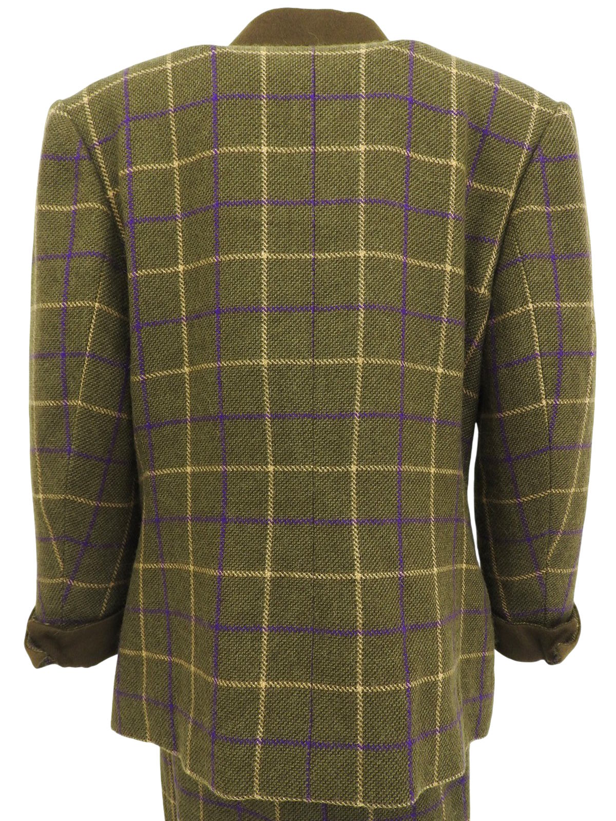 Check Pattern Logo Button Set in Khaki/Yellow/Purple