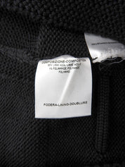 ウールデザインニットカーディガン ブラック