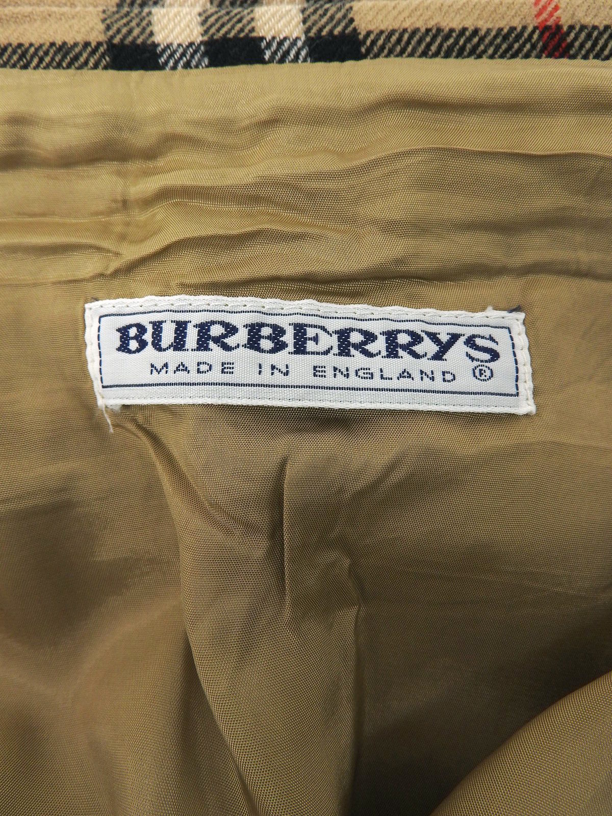 米色/多色羊毛格纹半身裙