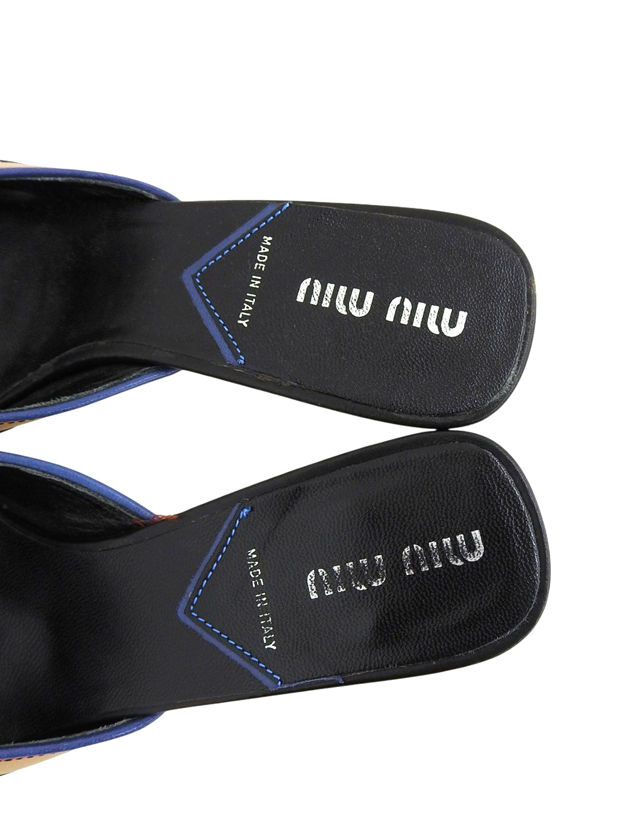 ウエスタンデザインミュール ブラック/ベージュ/マルチ