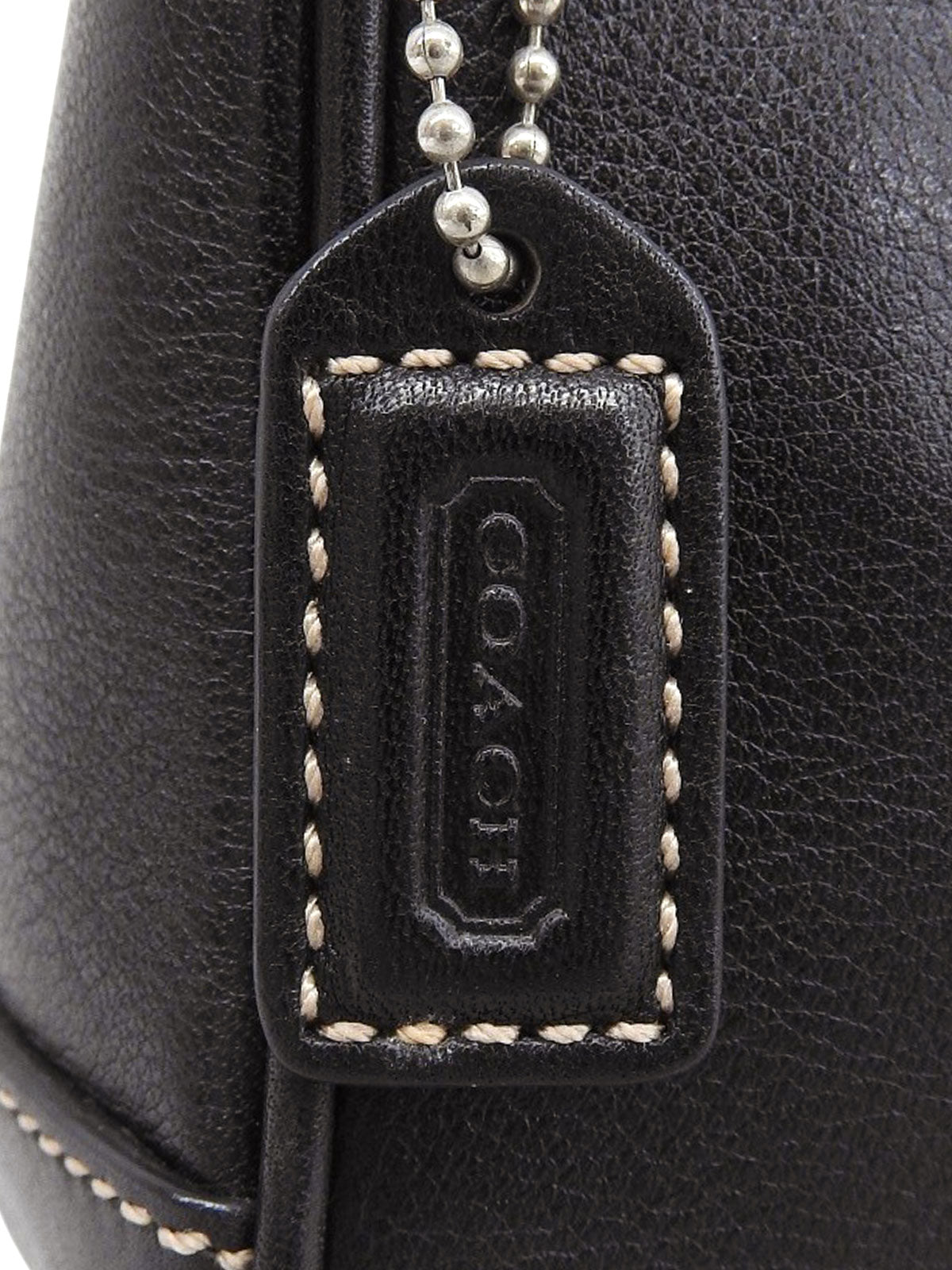 Logo Charm Handbag in Black
