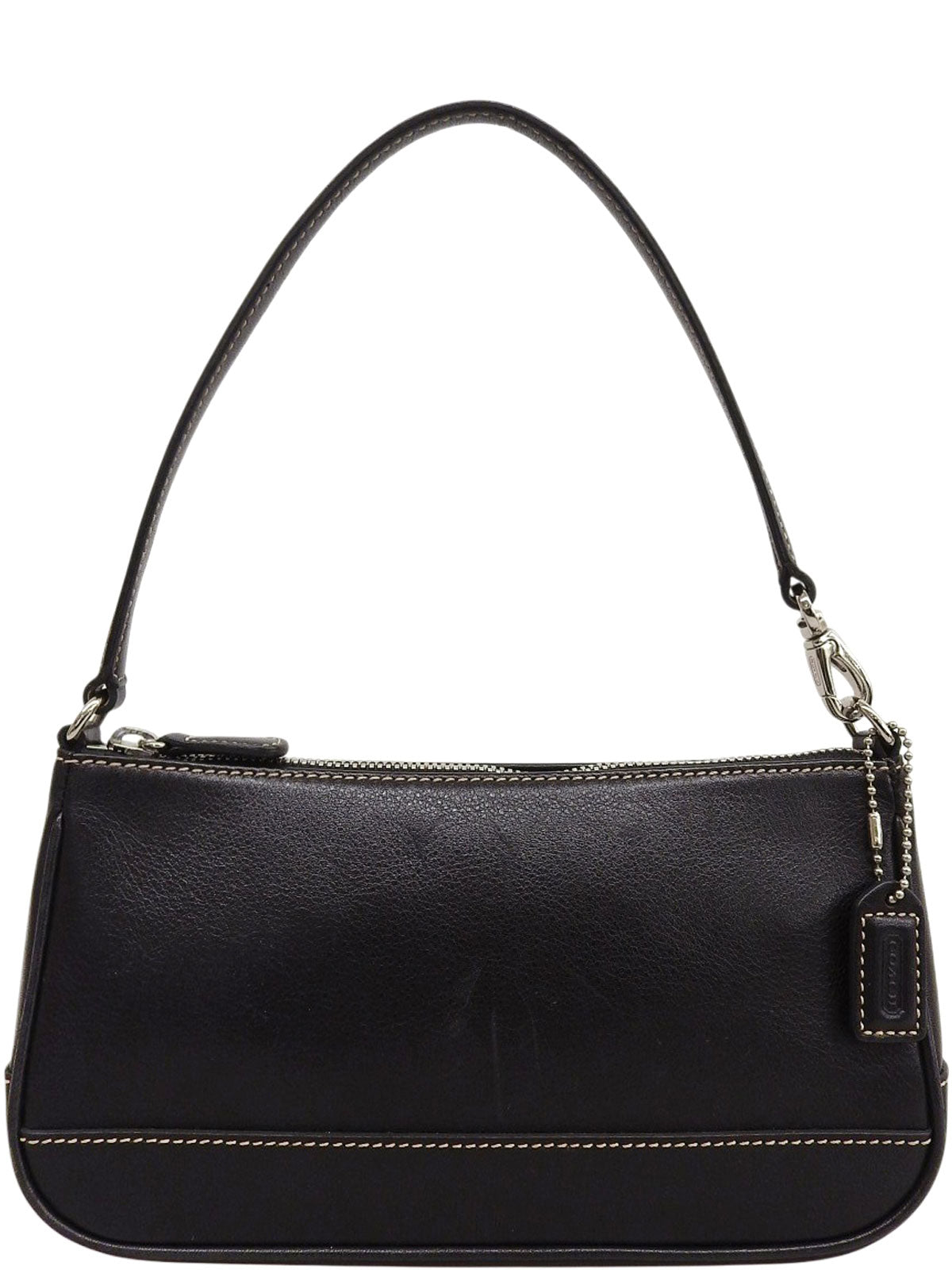 Logo Charm Handbag in Black