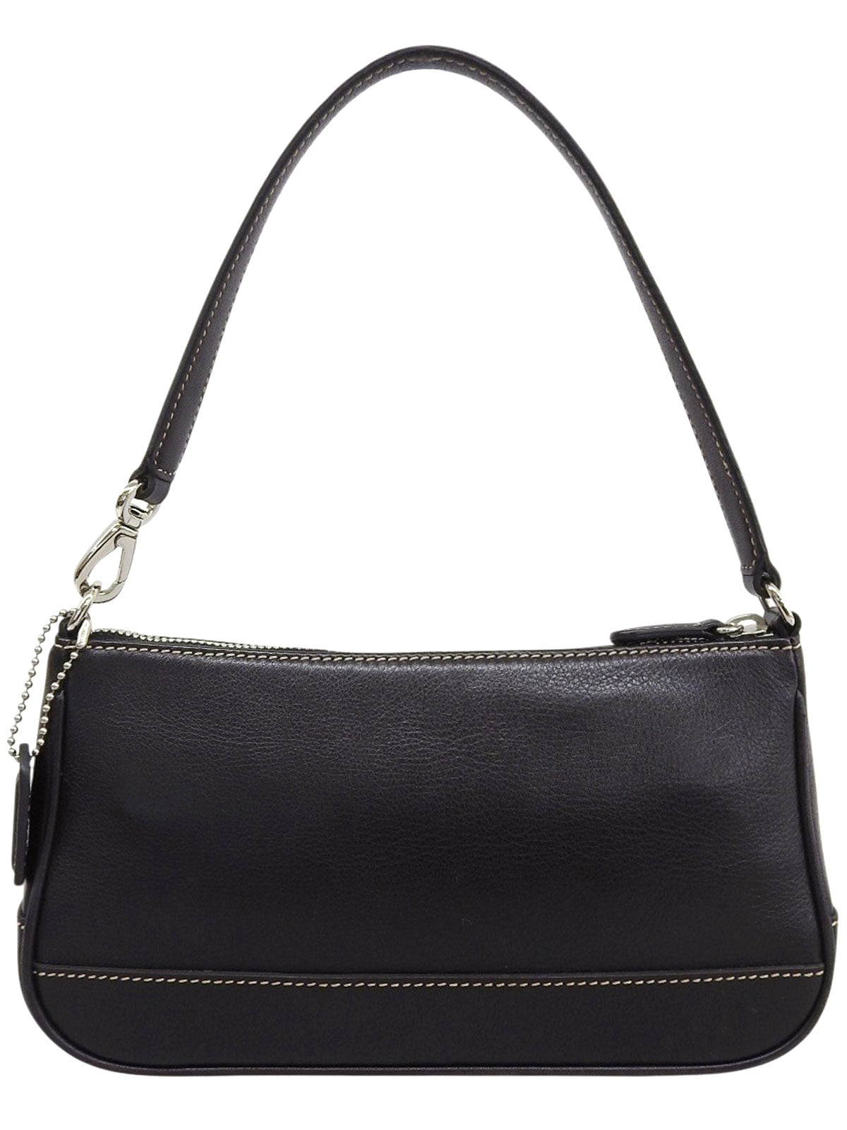 Logo Charm Handbag in Black