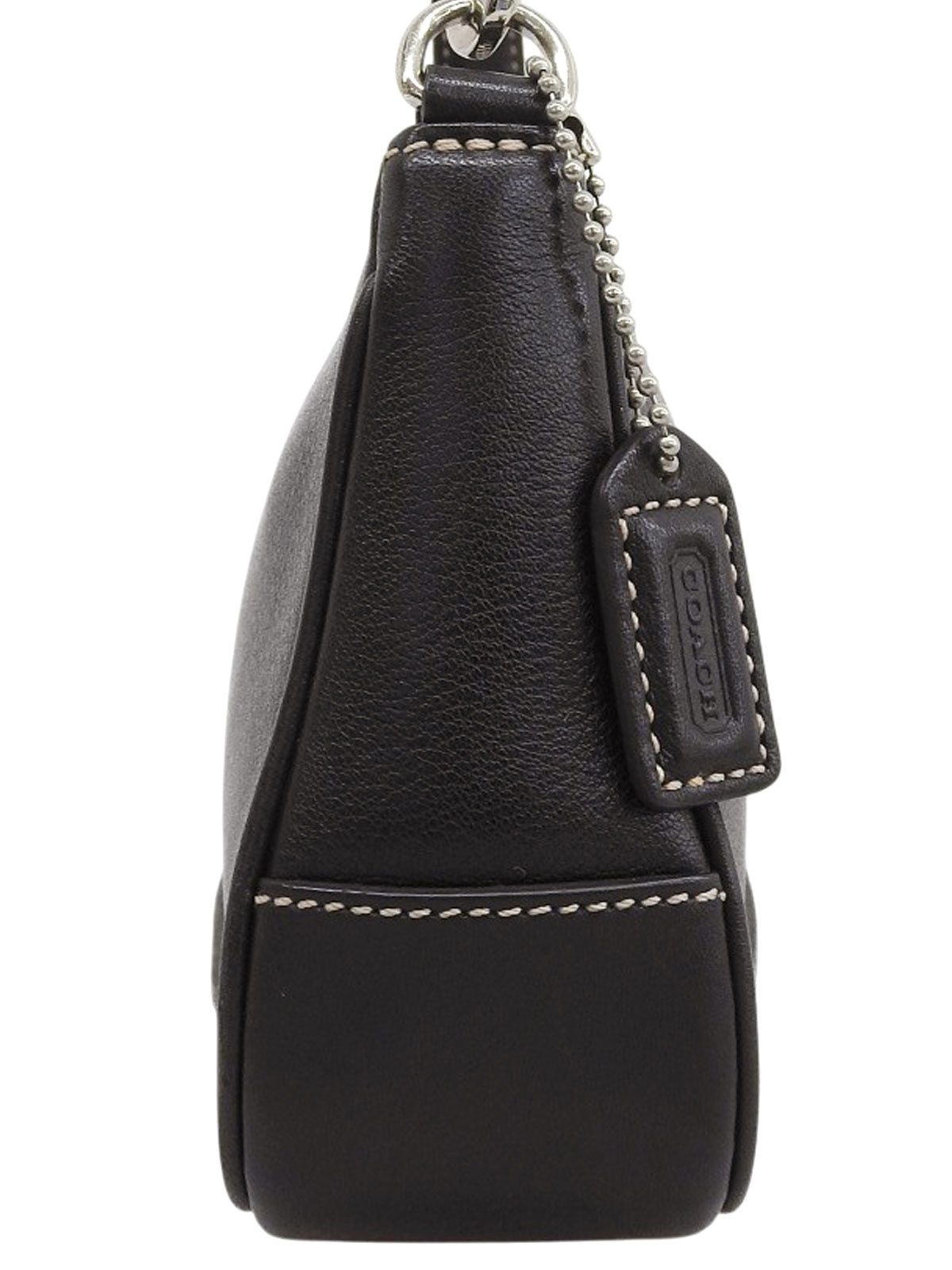 Logo Charm Handbag in Black