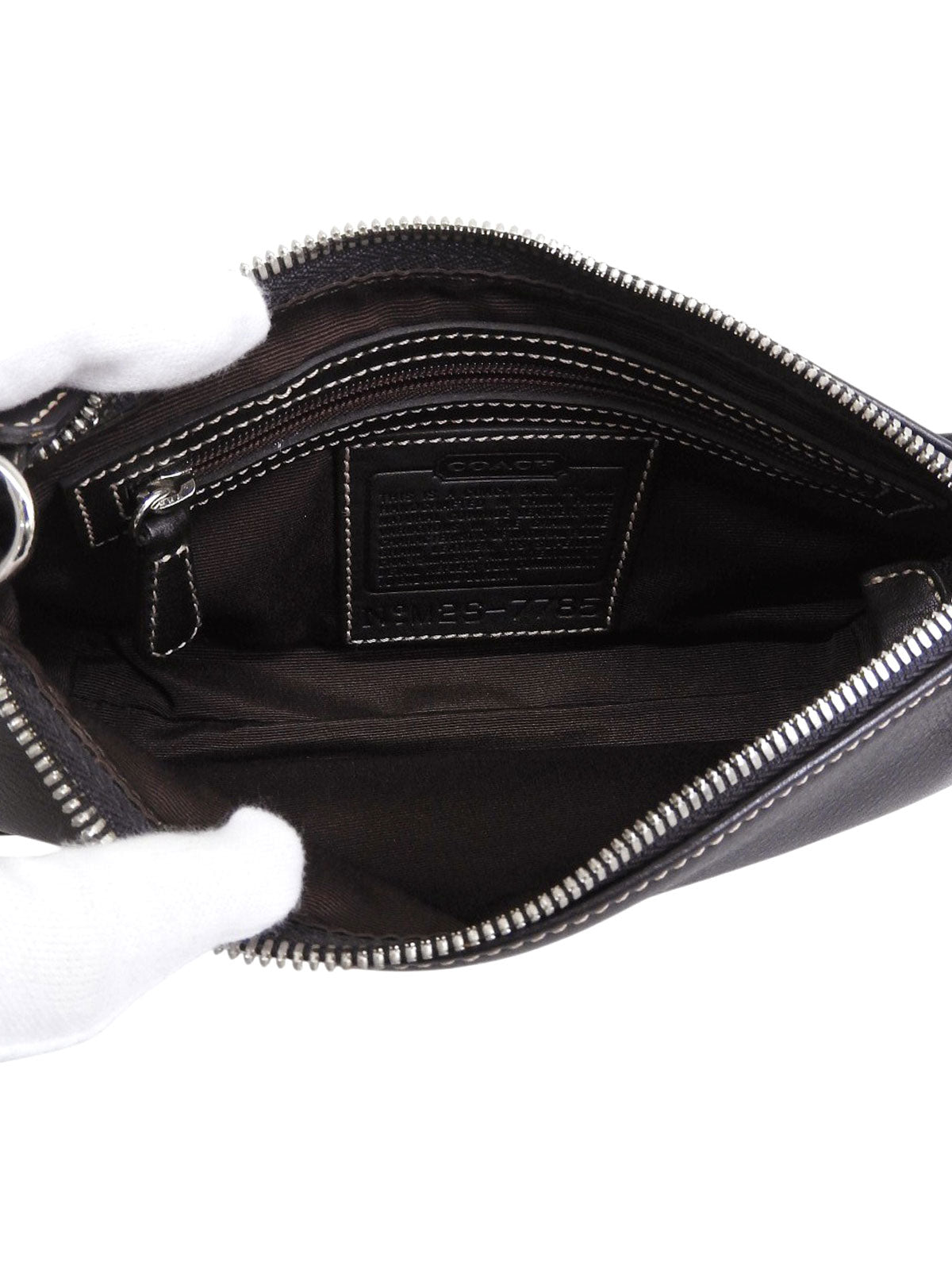 Logo Charm Handbag in Black