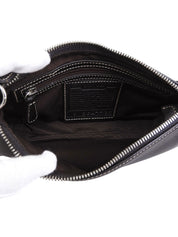 Logo Charm Handbag in Black