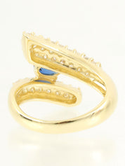 18K金/蓝宝石和钻石戒指