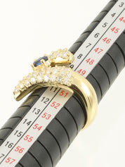 18K金/蓝宝石和钻石戒指