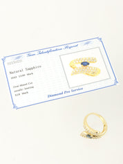 18K金/蓝宝石和钻石戒指