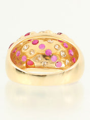 18K金/红宝石和钻石戒指