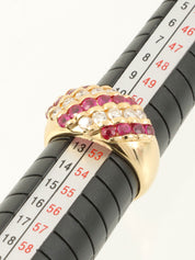 18K金/红宝石和钻石戒指