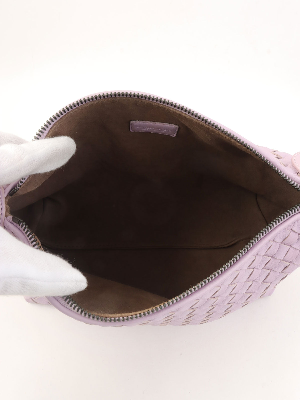 Purple Intrecciato Vanity Bag