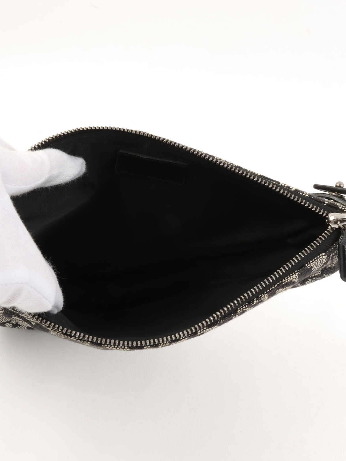 トロッターパターンサドルポーチ ブラック