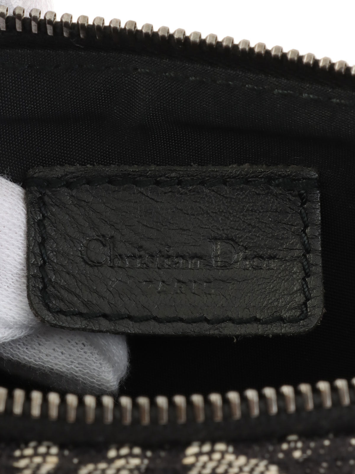 トロッターパターンサドルポーチ ブラック