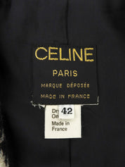 ハウンドトゥースパターンマカダムボタンセットアップ ブラック/アイボリー