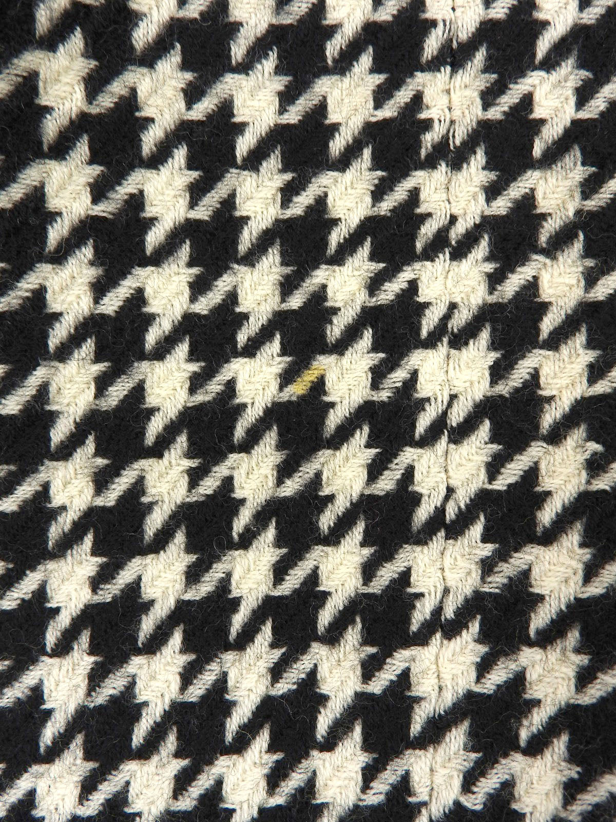 ハウンドトゥースパターンマカダムボタンセットアップ ブラック/アイボリー