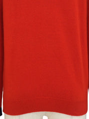 バイカラーCCマークボタンカーディガン ネイビー/レッド