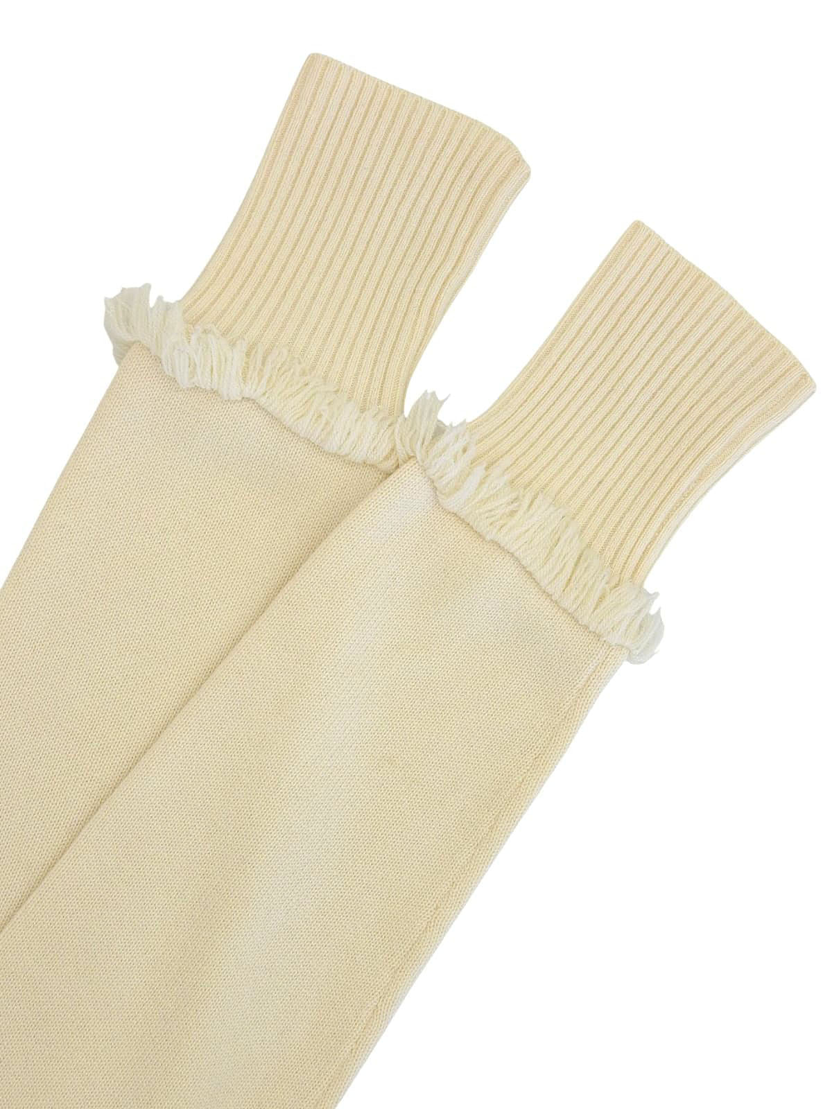 カシミアデザインCCマークボタンフリンジカーディガン アイボリー