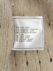 2005年製 レースデザインCCマークボタンカーディガン ベージュ/マルチ