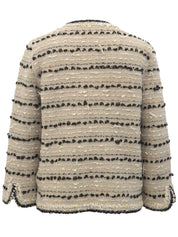 2005年製 レースデザインCCマークボタンカーディガン ベージュ/マルチ