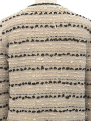 2005年製 レースデザインCCマークボタンカーディガン ベージュ/マルチ