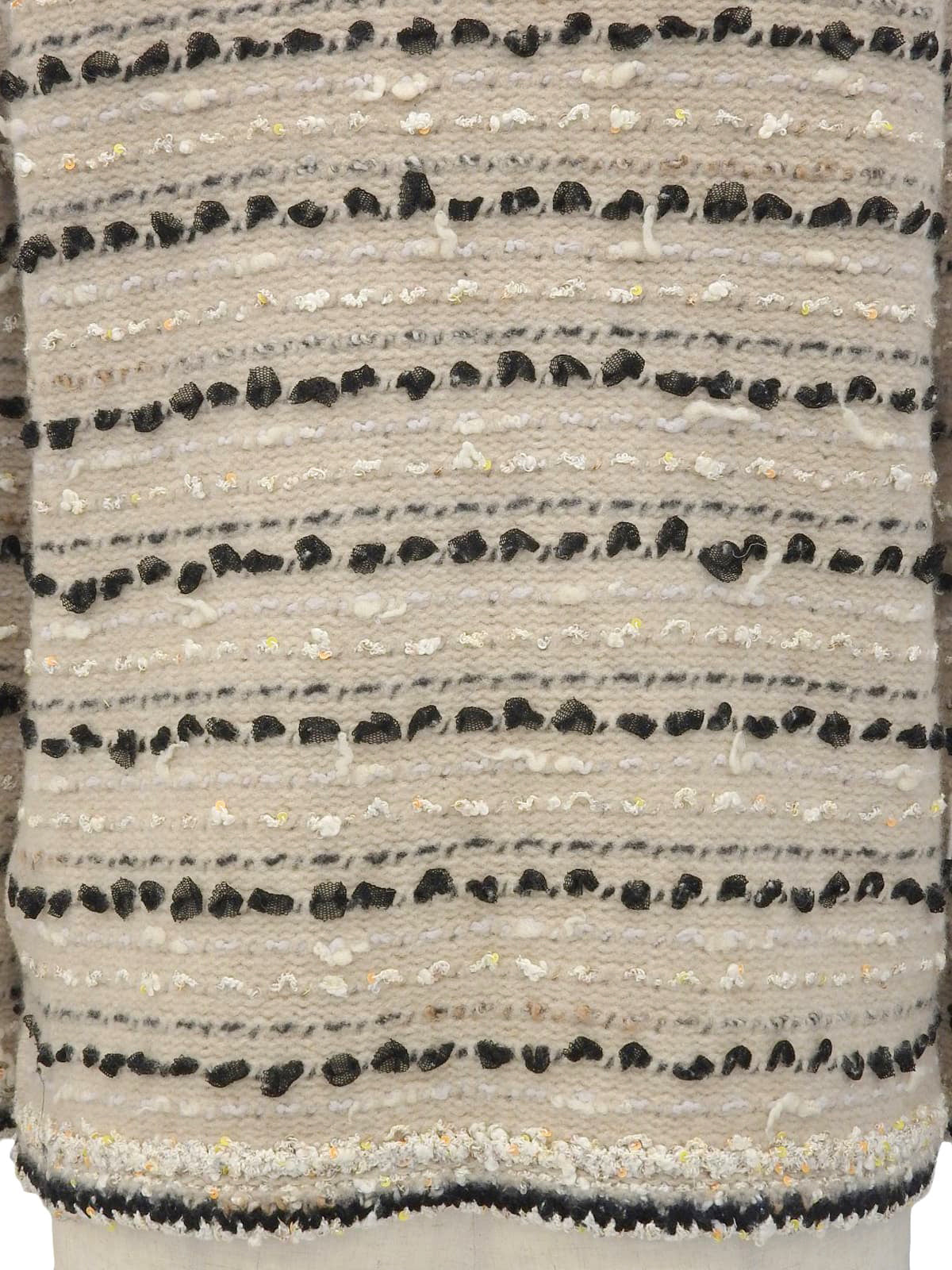 2005年製 レースデザインCCマークボタンカーディガン ベージュ/マルチ