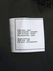 1998年製 ツイードCCマークボタンセットアップ ダークグリーン/マルチ