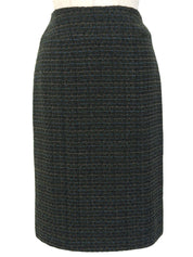 1998年製 ツイードCCマークボタンセットアップ ダークグリーン/マルチ