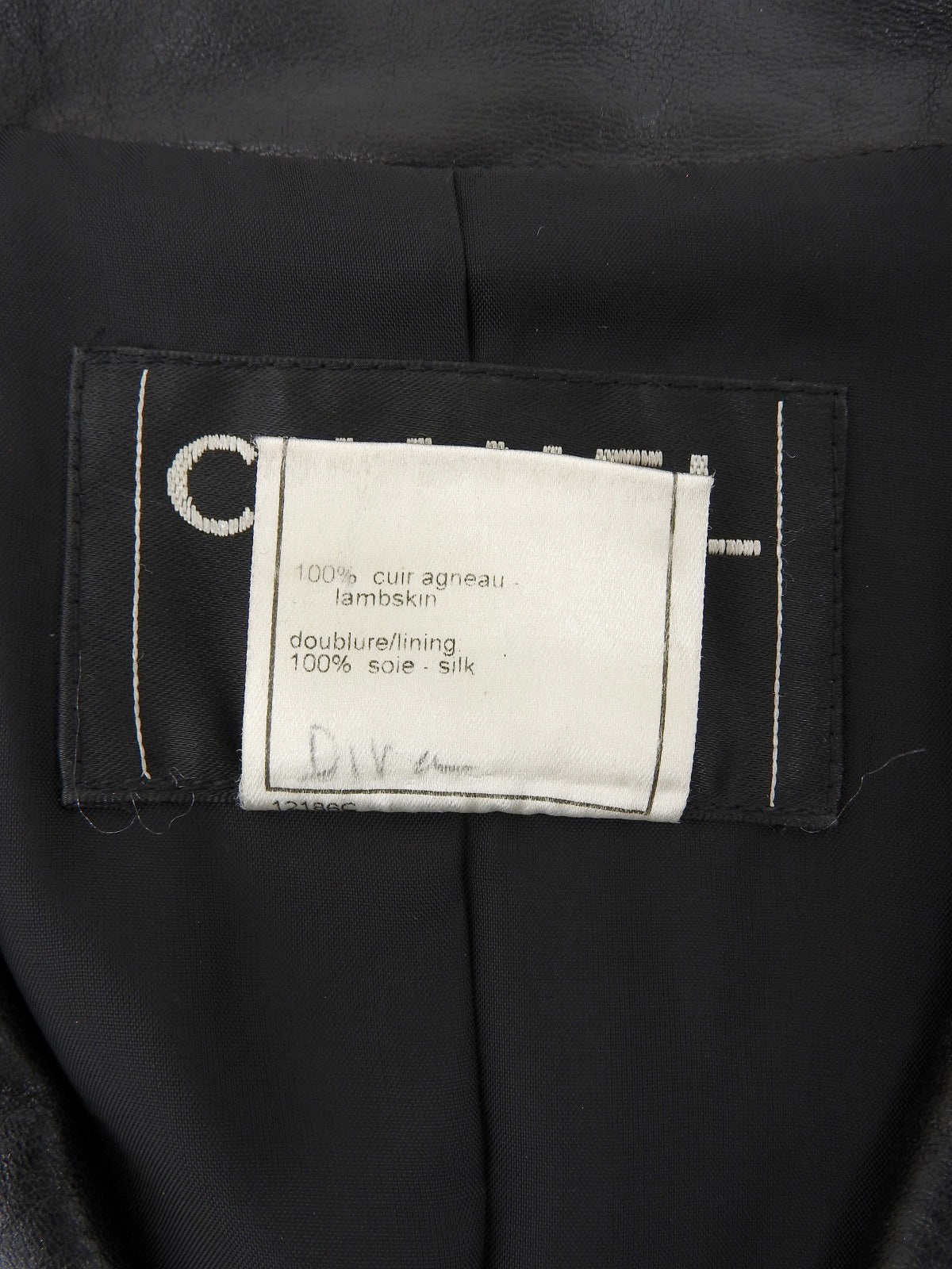 2001年製 レザーCCボタンロングコート ブラック