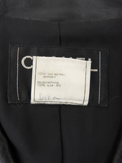 2001年製 レザーCCボタンロングコート ブラック