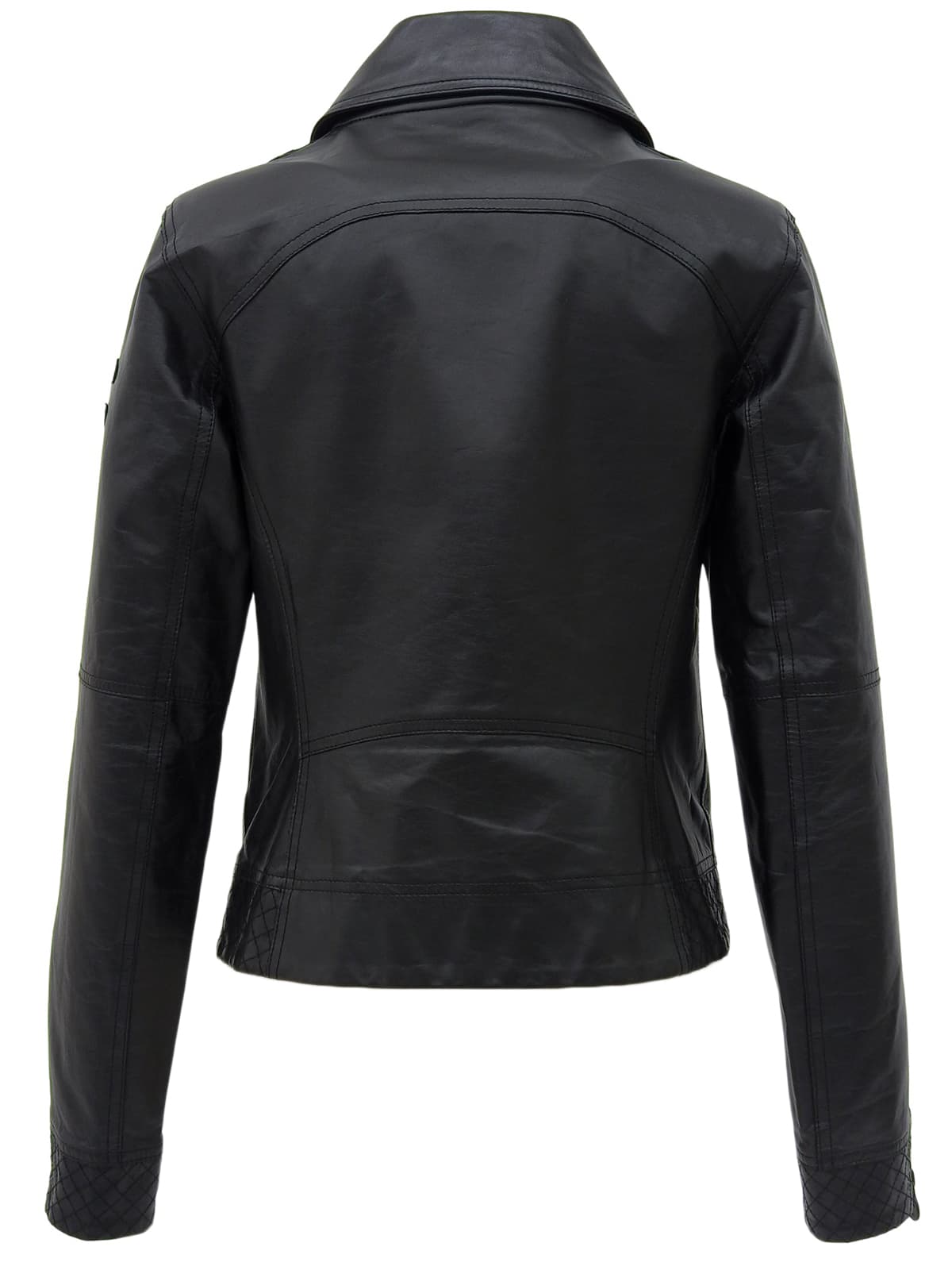 カーフスキンCCマークライダースジャケット ブラック