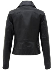 カーフスキンCCマークライダースジャケット ブラック