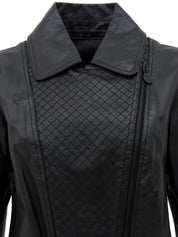 カーフスキンCCマークライダースジャケット ブラック