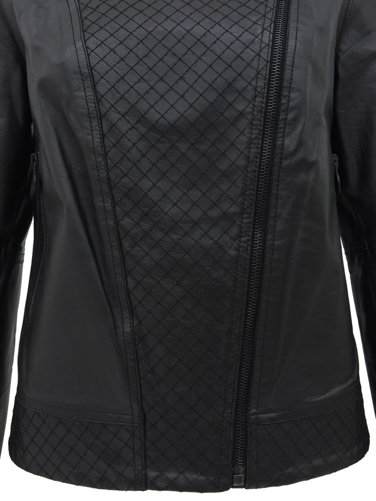 カーフスキンCCマークライダースジャケット ブラック