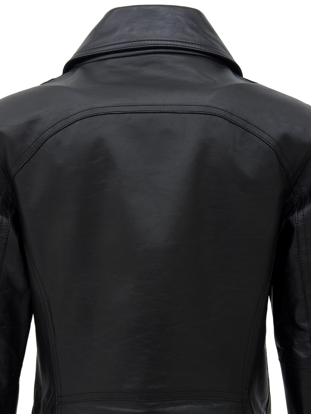 カーフスキンCCマークライダースジャケット ブラック