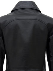 カーフスキンCCマークライダースジャケット ブラック